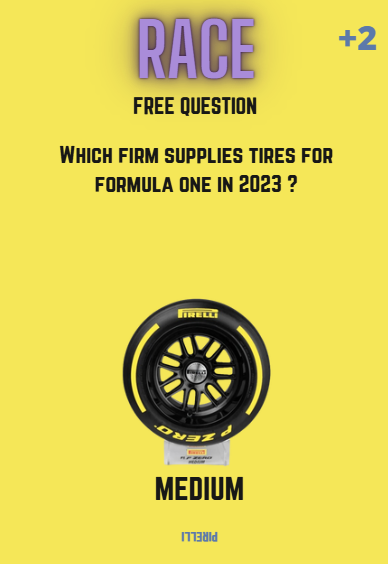 Carte de question moyenne du jeu F1